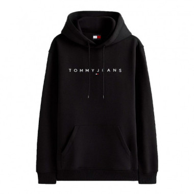 Sudadera de Felpa con Capucha y Logo Lineal  TOMMY HILFIGER