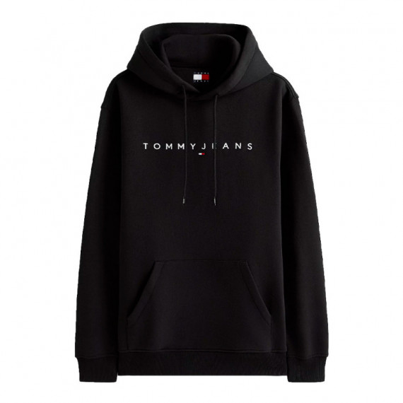 Sudadera de Felpa con Capucha y Logo Lineal  TOMMY HILFIGER