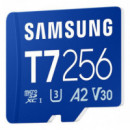Tarjeta de Memoria Samsung Micro SDXC T7 256GB UHS-I U3 (MB-MB256T/WW)