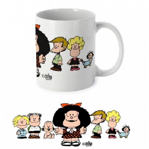 Taza Porcelana 330ml Mafalda y sus amigos