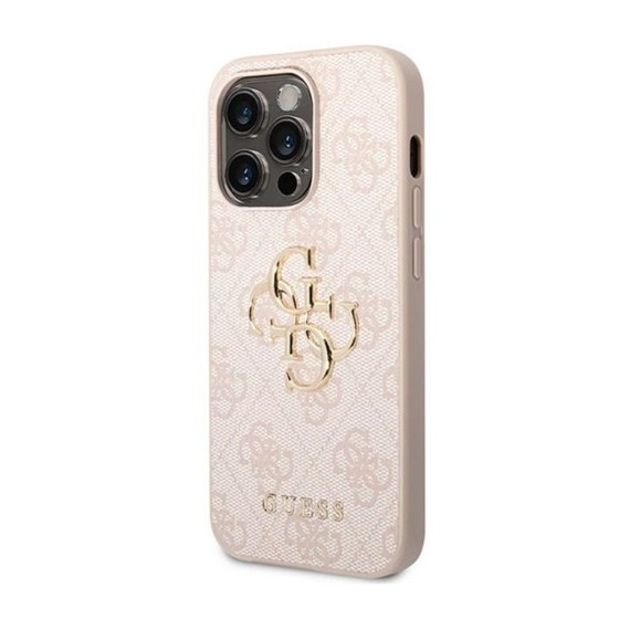 GUESS CARCASA 4G METAL LOGO IPHONE 15 ROSA