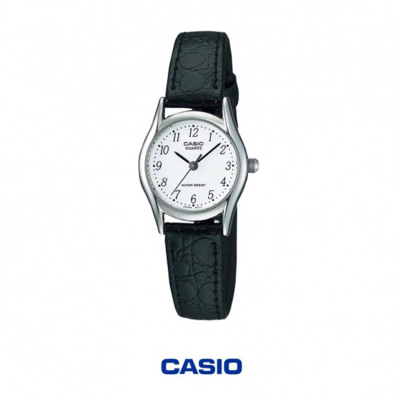 CASIO LTP-1094E-7B Reloj Analógico Mujer con Correa de Piel