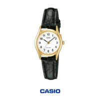 CASIO LTP-1094Q-7B1 Reloj Mujer Dorado con Correa de Piel