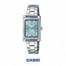 CASIO LTP-1234DD-2A Reloj Mujer Plateado Esfera Azul