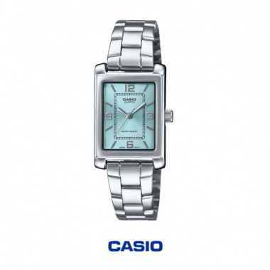 CASIO LTP-1234DD-2A Reloj Mujer Plateado Esfera Azul
