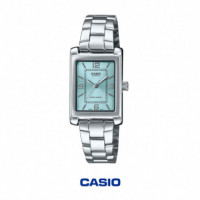CASIO LTP-1234DD-2A Reloj Mujer Plateado Esfera Azul