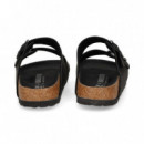 Sandalia 2 Hebillas Plantilla Piel Negro  BIRKENSTOCK