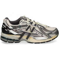 Deportivo Malla Gris+blanco  NEW BALANCE