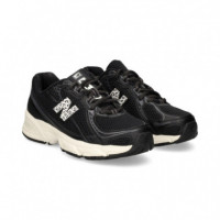 N Leopardo Goma+malla Negro  NEW BALANCE