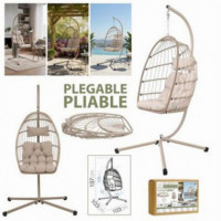Balancín Plegable URBAN LIVING Beige 103X103X197 Cm