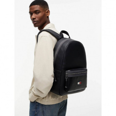 Tjm Elevated Pu Backpack Black  TOMMY HILFIGER