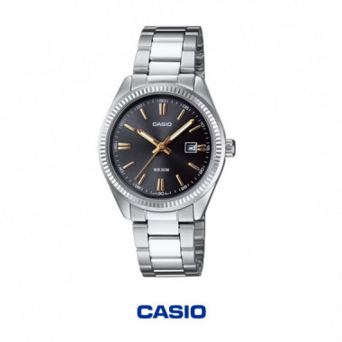 CASIO LTP-1302D-1A2 | Reloj Mujer Negro 50M con Fecha