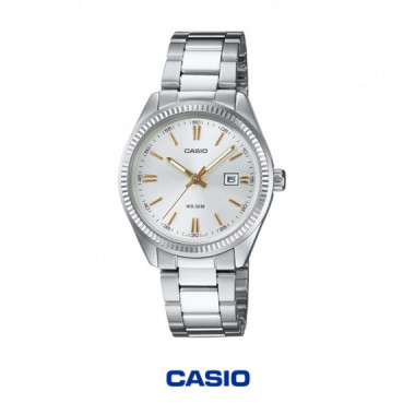 CASIO LTP-1302D-7A2 | Reloj Mujer Plateado 50M con Fecha