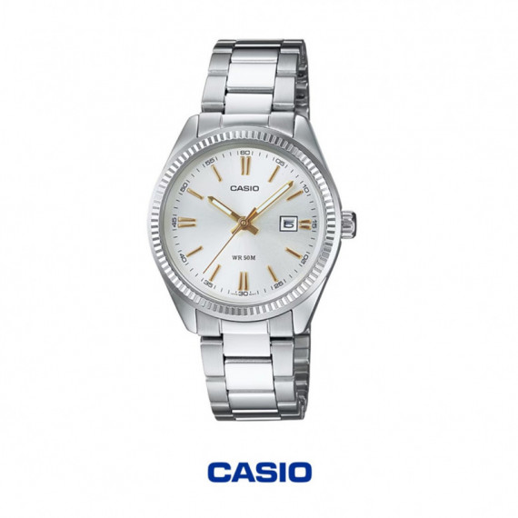CASIO LTP-1302D-7A2 | Reloj Mujer Plateado 50M con Fecha