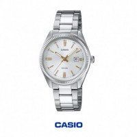 CASIO LTP-1302D-7A2 | Reloj Mujer Plateado 50M con Fecha