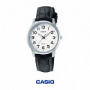 CASIO LTP-1303L-7B Reloj Analógico Mujer con Correa de Piel