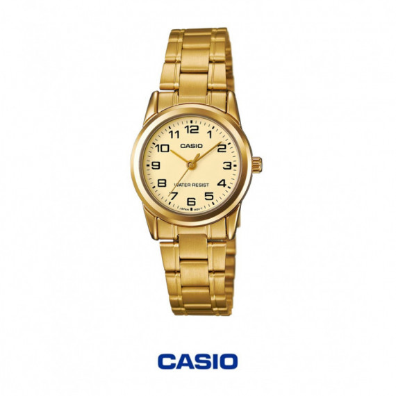 CASIO LTP-V001G-9B Reloj Analógico Mujer Dorado con Correa de Acero