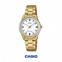 CASIO LTP-V005G-7A Mujer | Reloj Dorado Esfera Blanca