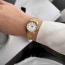 CASIO LTP-V005G-7A Mujer | Reloj Dorado Esfera Blanca