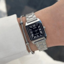 CASIO LTP-V007D-1B Mujer | Plateado y Esfera Negra