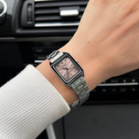 CASIO LTP-V007D-4E Mujer | Plateado y Esfera Rosa