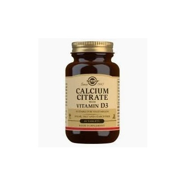 Citrato Calcio con Vitamina D3 60 Comprimidos SOLGAR