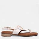 OH MY SANDALS Sandalia con Tacón bajo en Piel 5860-HIELO