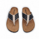 Nature Feet Chanclas de playa 9521-MARINO-GRIS