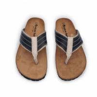 NATURE FEET Chanclas de Playa 9521-MARINO-GRIS