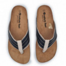 Nature Feet Chanclas de playa 9521-MARINO-GRIS