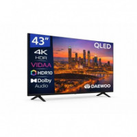 Televisor DAEWOO 43VB56QV 43" Qled 4K Uhd Smart TV Vidaa con Wifi y BLUETOOTH