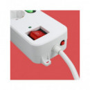TM ELECTRON Regleta 3 Enchufes con Interruptor Individual 1.5MTRS Cable TMUAD533 Blanco