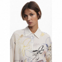 DESIGUAL Camisa Fluida Collage 25WWCW14-1001