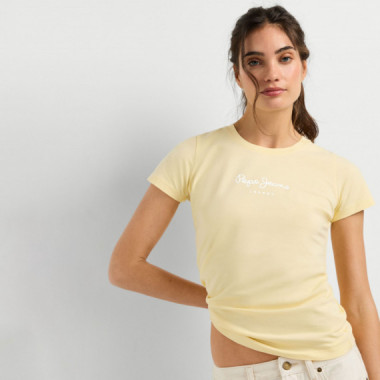 Pepe Jeans Camiseta b&aacute;sica de cuello redondo PL505202-011