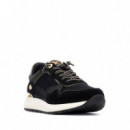 Xti Zapatilla en material textil 144206-NEGRO