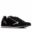 Xti Zapatilla suave de antelina 146368-NEGRO