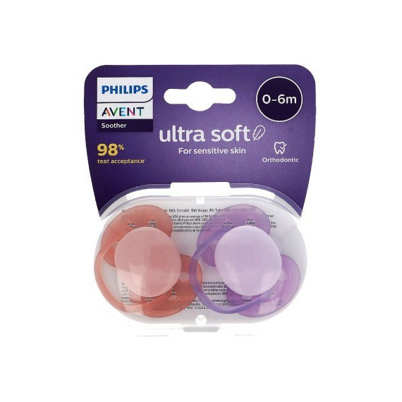 AVENT Chupete Silicona Ultra Soft Nocturno 0-6M