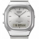 Reloj CASIO AQ-240E-7A Unisex Analógico-digital Doble Pantalla Wr Correa Acero Inoxidable