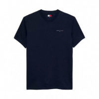 Camiseta slim con logo lineal