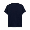Camiseta slim con logo lineal