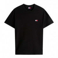 Camiseta de cuello redondo con parche tonal