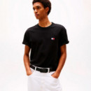 Camiseta de cuello redondo con parche tonal