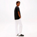 Camiseta de cuello redondo con parche tonal