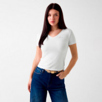 Camiseta con logo de pedrería