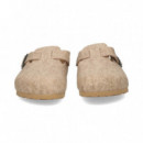 ZUECO FIELTRO DE LANA BEIGE