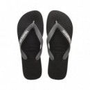 HAVAIANAS TOP LOGO POP UP NEGRO