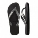 HAVAIANAS TOP LOGO POP UP NEGRO