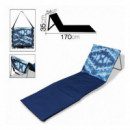 Colchoneta Tumbona Plegable con Respaldo Ajustable 170x54x35cm