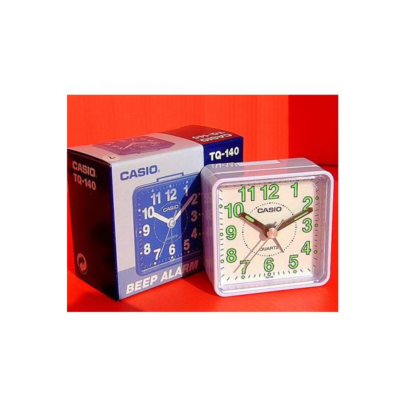 CASIO Reloj Despertador TQ-140 Blanco