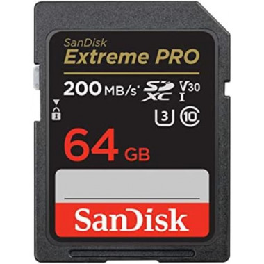 SANDISK Tarjeta Memoria SDXC 64Gb Extreme Pro UHS-I 200MB/s 4K V30